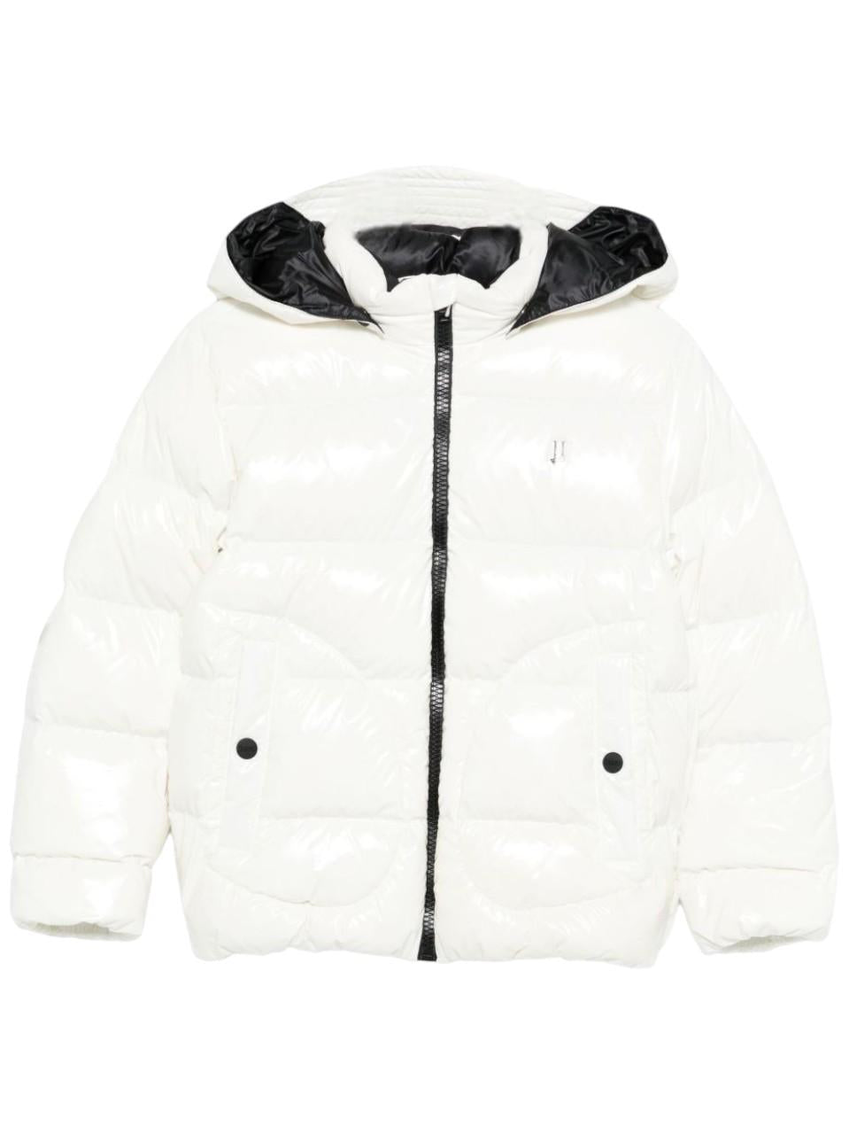 Giubbino per bambina Herno Kids bianco con cappuccio removibile PI000037X12220Z 1000 HERNO KIDS 