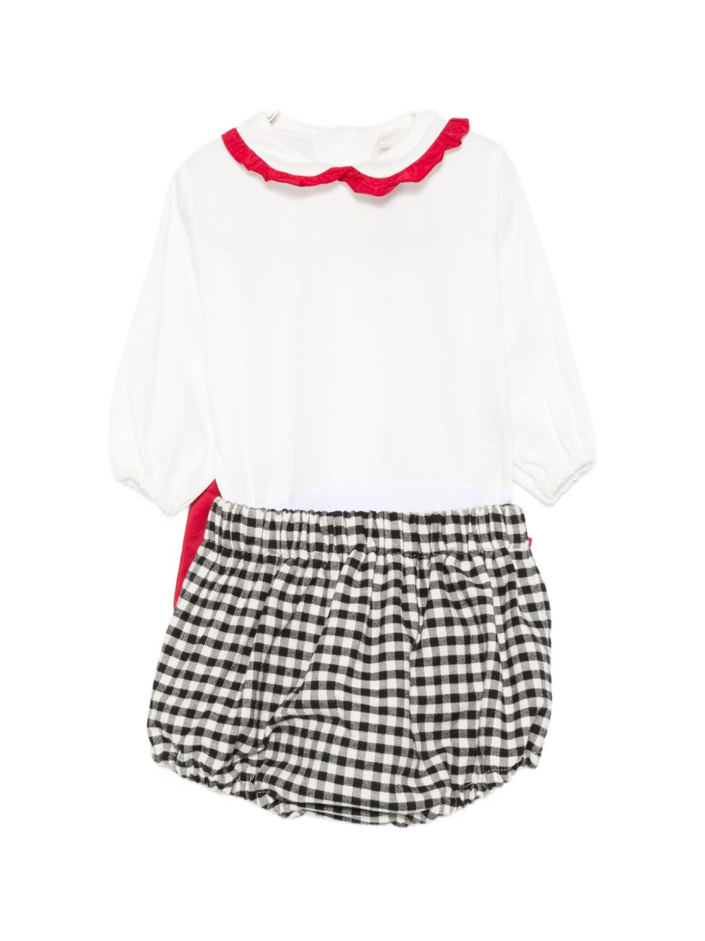 Set t-shirt e shorts per neonata La Stupenderia multicolore con dettaglio fiocco rosso 1TBCT16 Y09 LA STUPENDERIA 