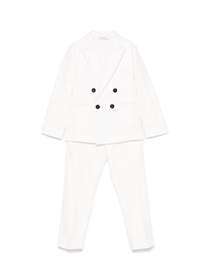 Completo per bambino Paolo Pecora Kids bianco con giacca doppiopetto