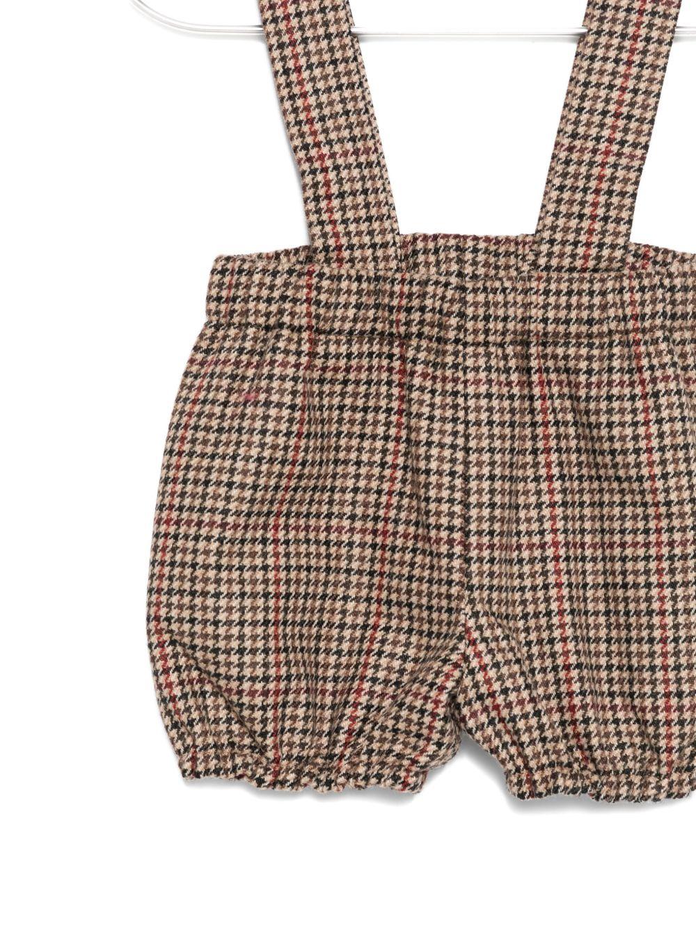 Shorts per neonata A'lapage marroni con bretelle OCCHIO DI TIGRE VAR.16 JESURUM 