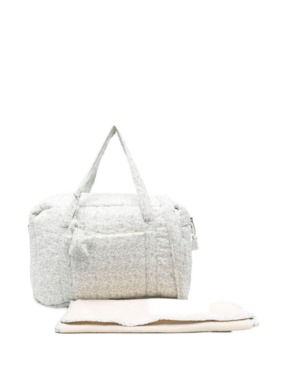 Borsa fasciatoio per neonati Bonpoint grigio con stampa floreale W05OBAW00002 514 BONPOINT 