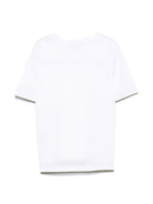 T-shirt per bambino Paolo Pecora Kids bianco con design a strati PP3912 B-VE PAOLO PECORA KIDS 