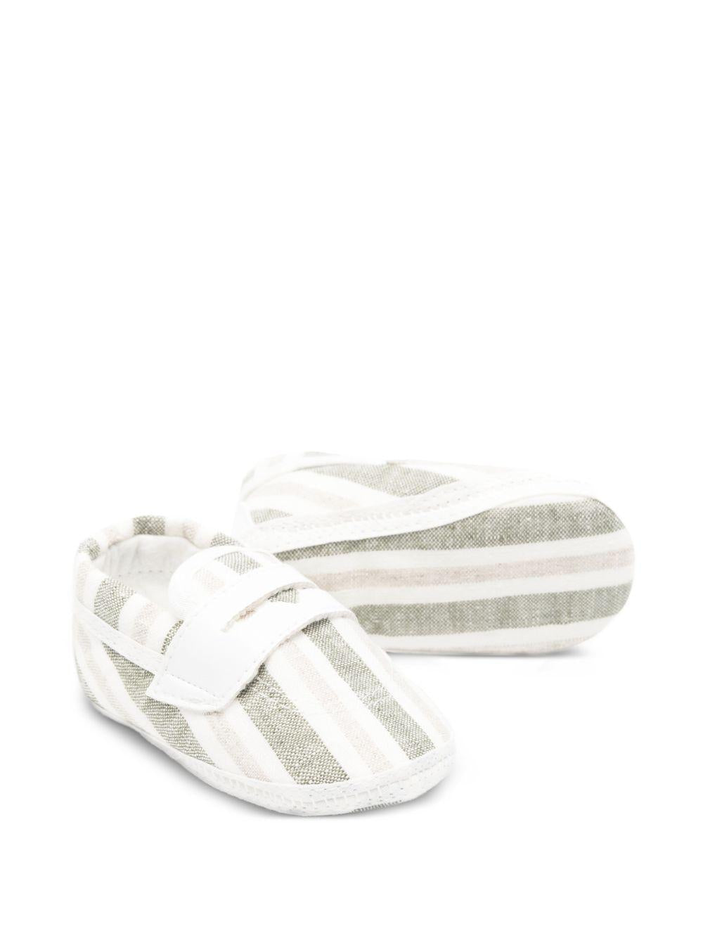 Scarpe primi passi per neonato Colorichiari bianco e verde a righe MN958467 4878 35 COLORICHIARI 