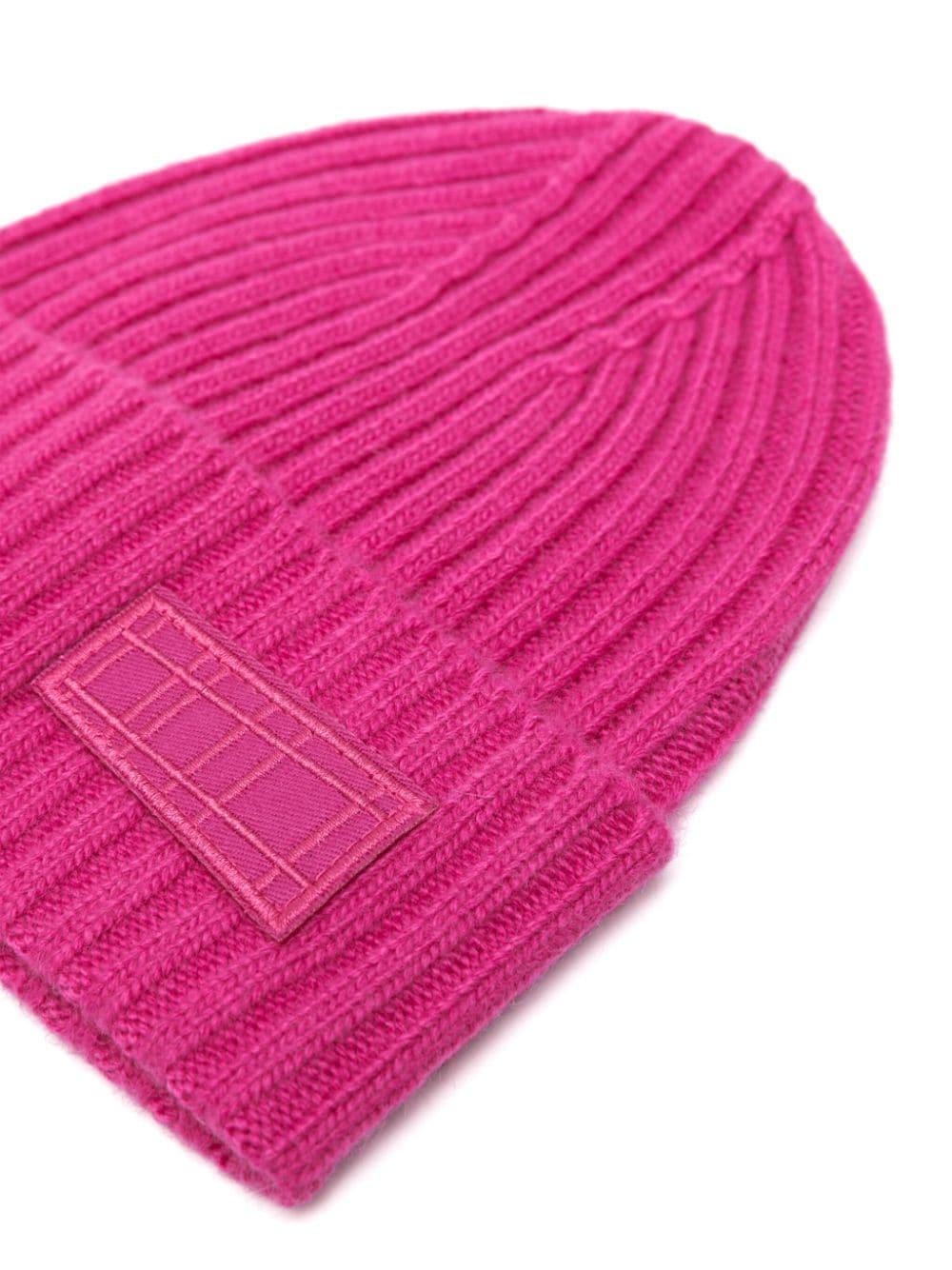 Berretto Karli per bambina Molo fucsia con lavorazione a coste 7W24S307 8981 MOLO 