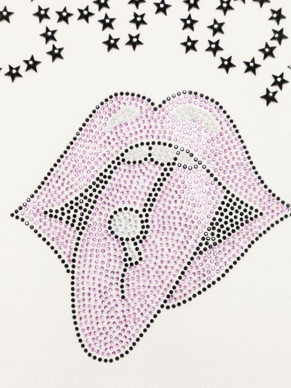 Felpa con strass per bambina John Richmond Junior bianca con dettaglio borchiato RGA24149FE OFF-WHITE JOHN RICHMOND JUNIOR 