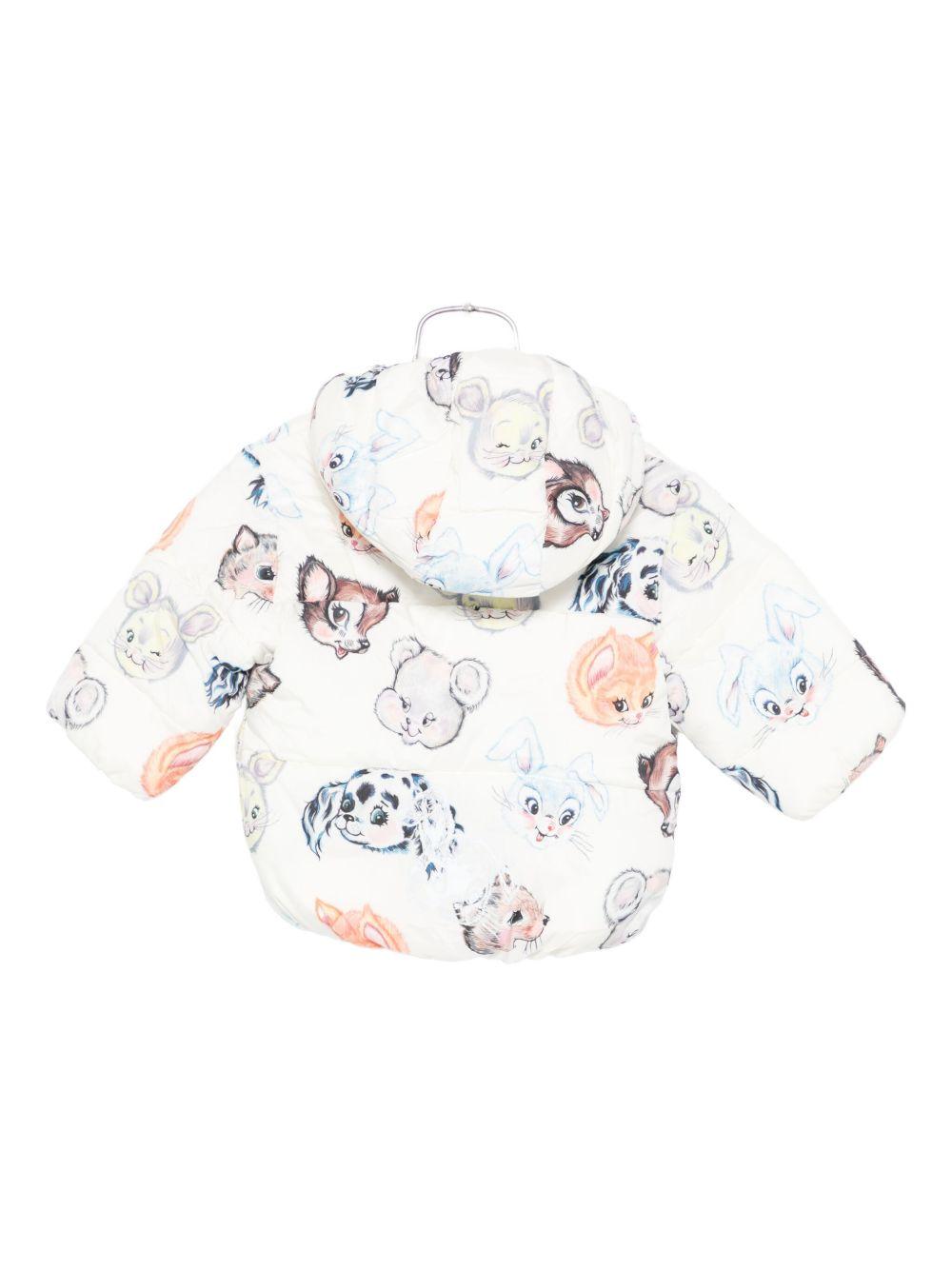 Giubbino Harpo per neonati Molo bianco con stampa animali all-over 5W25M318 9437 MOLO 