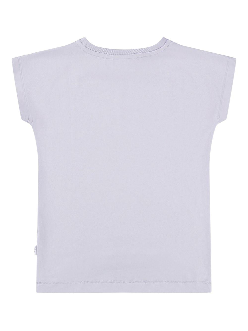 T-shirt per bambina Molo viola a maniche corte con stampa 2W25A205 9730 MOLO 