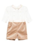 Tutina per neonato La Stupenderia beige con colletto alla Peter Pan 1CBPG05 V23C42 LA STUPENDERIA 