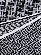 Telo mare per bambini Balmain Kids bianco e nero con stampa geometrica all-over BYCP40 Z2228 100NE BALMAIN KIDS 