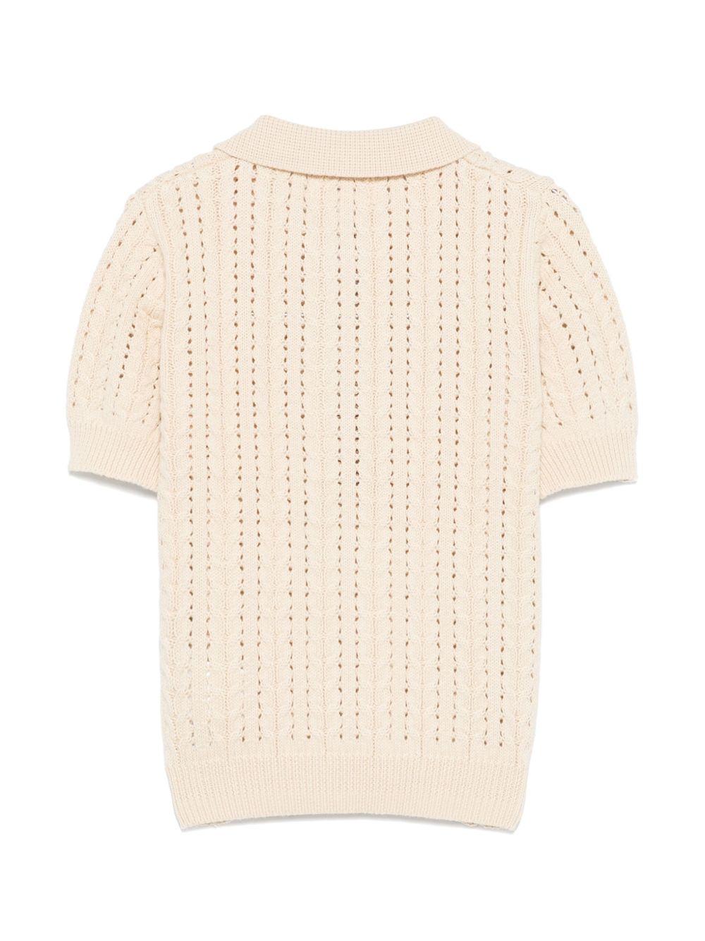 Polo per bambina Molo Gretel beige con abbottonatura frontale corta 2S25K202 5410 MOLO 