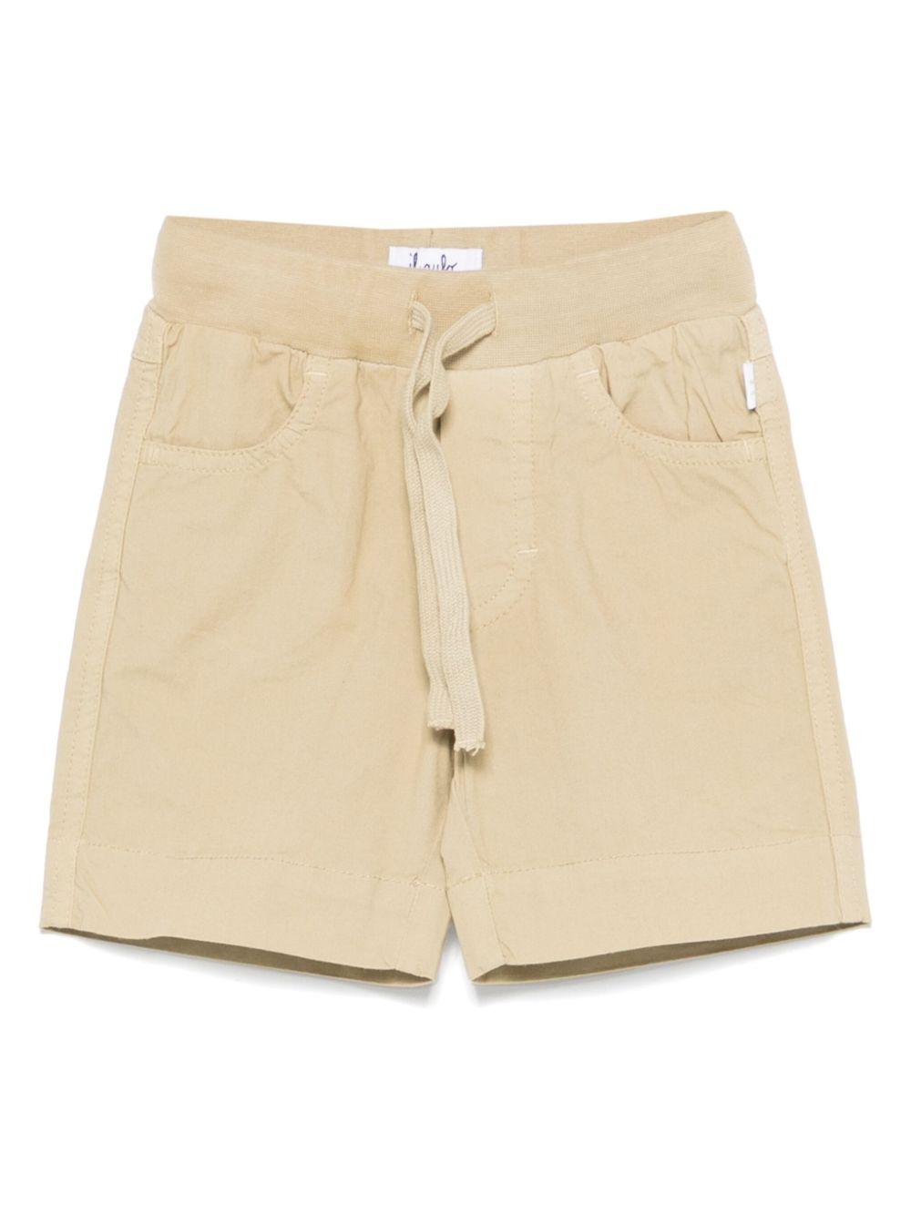 Shorts per neonato Il Gufo beige in cotone elasticizzato con bottoni P25PB074C6035 140 IL GUFO 