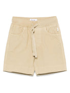 Shorts per neonato Il Gufo beige in cotone elasticizzato con bottoni P25PB074C6035 140 IL GUFO 