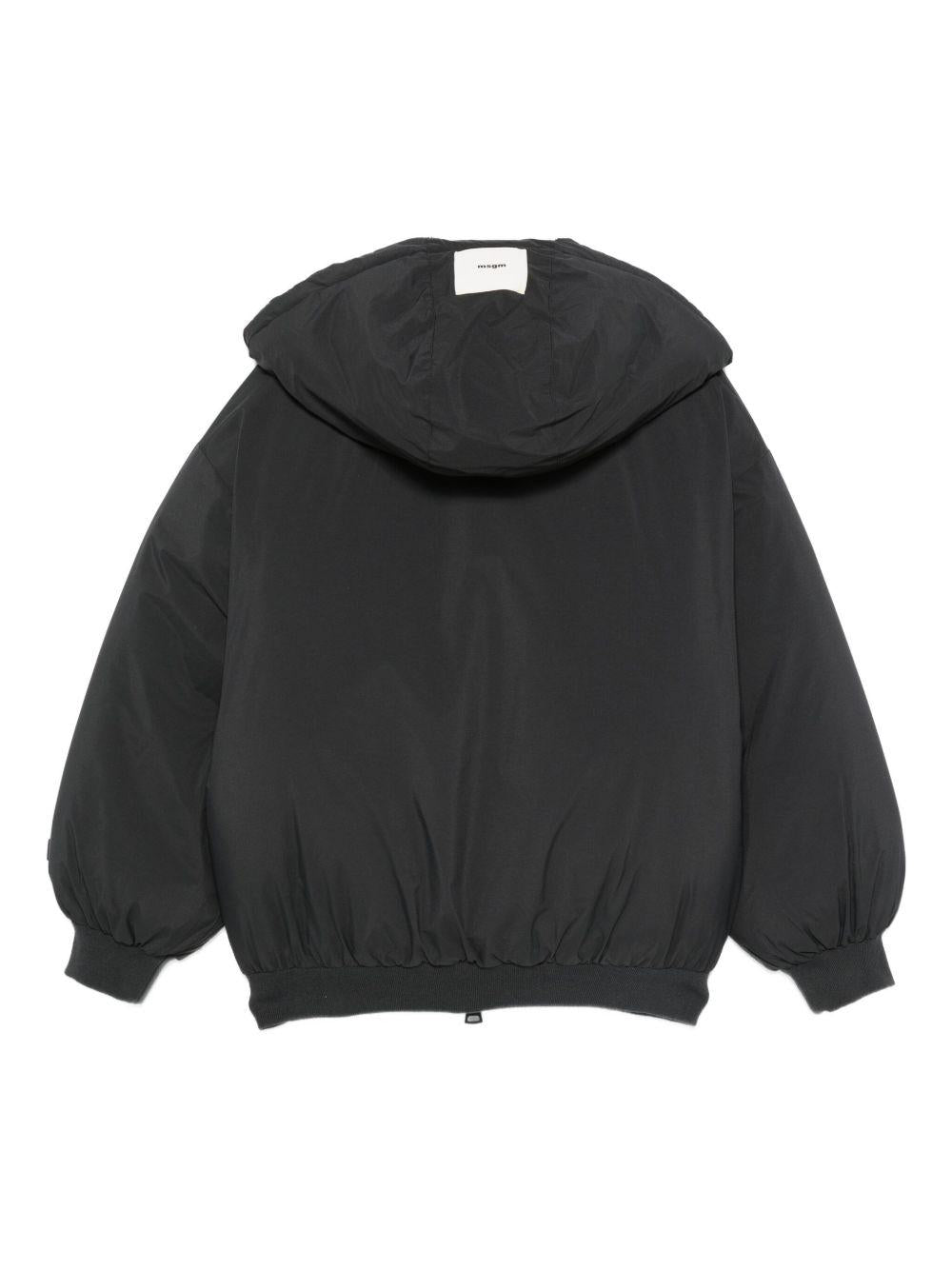 Giubbino per bambino MSGM Kids nero con cappuccio rimovibile F5MSJUPF003 MS040 MSGM KIDS 