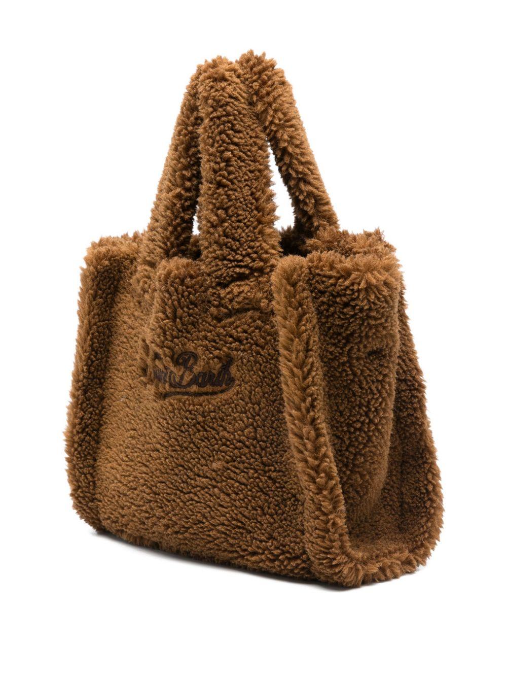 Borsa tote Vanity Mini MC2 Saint Barth Kids marrone con ricamo logo VAMI029 01042I MC2 ST. BARTH KIDS 