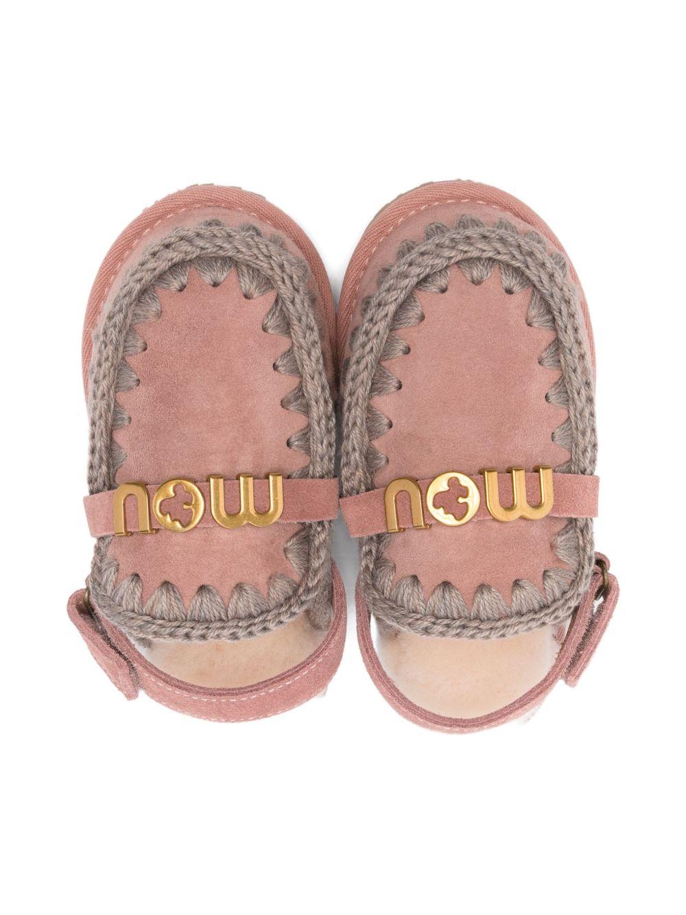 Ciabatte per bambina Mou Kids rosa con dettaglio intrecciato FK161001A DKPIN MOU KIDS 