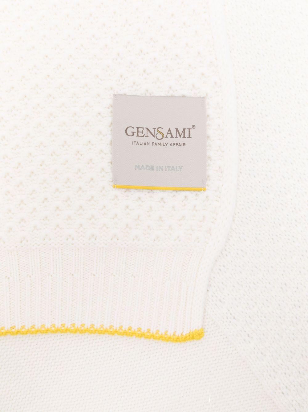 Coperta per neonati Gensami Kids bianca con rifinitura gialle COP-TRIPLA-WE OFF WHITE GENSAMI 