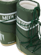 Stivali da neve Icon per bambini Moon Boot Kids verdi con fascia con logo 80D1400440 G016 MOON BOOT 