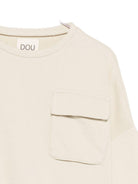 Felpa per bambino Douuod Kids beige con tasca sul petto DX4A30 Z3402 108 DOUUOD 