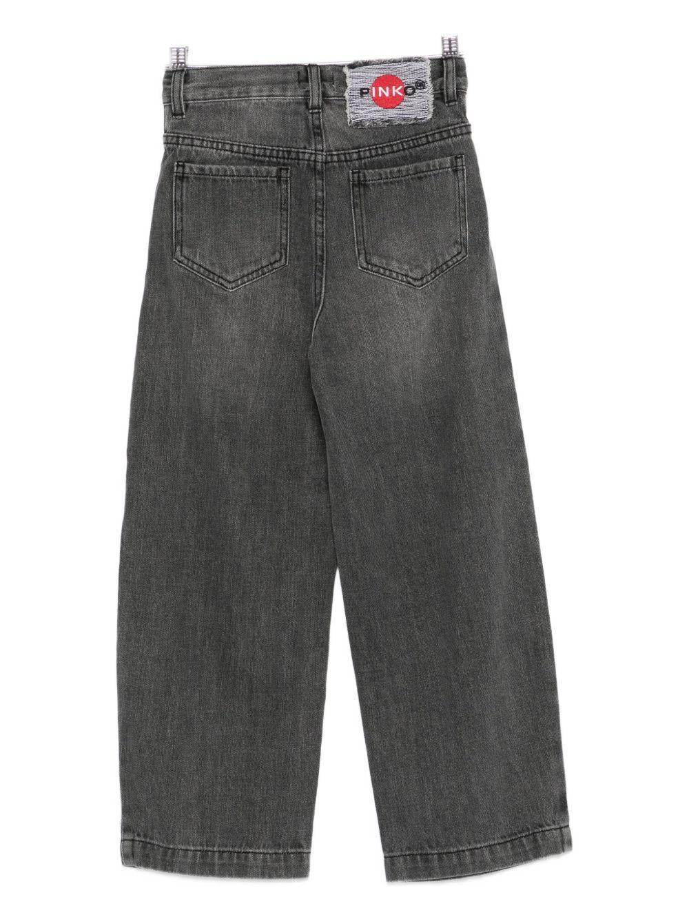 Jeans per bambina Pinko Kids grigi con logo sul lato posteriore KFPA022CDF017 D807 PINKO KIDS 