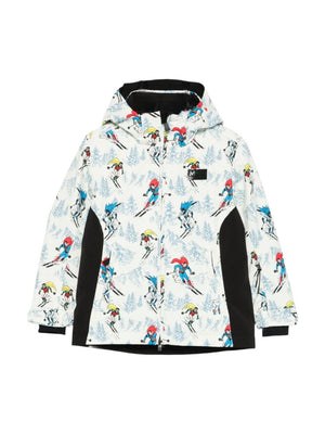 Mc2 Saint Barth Kids white jacket with all-over graphic print