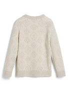 Maglione lavorato a maglia per bambino Brunello Cucinelli Kids bianco con intarsio fantasia BSOM74200 CDG31 BRUNELLO CUCINELLI KIDS 