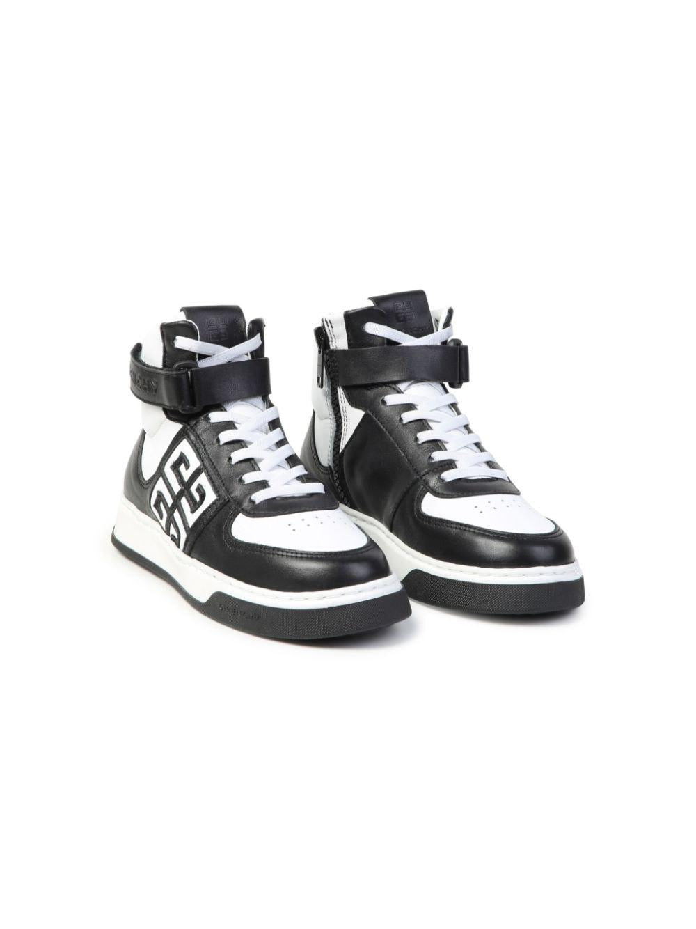 Sneakers alte per bambino Givenchy Kids bianco e nero con motivo 4G H30376 M41 GIVENCHY KIDS 