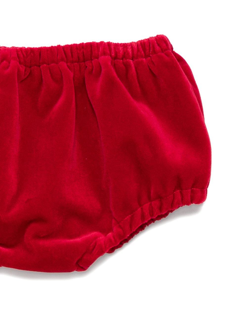 Abito per neonata La Stupenderia rosso con dettaglio fiocco 1CBAB06 V85 LA STUPENDERIA 