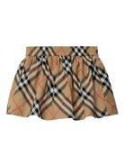 Gonna in cotone Nova check per neonata Burberry Kids beige con fodera completa 8096416 B9368 BURBERRY KIDS 