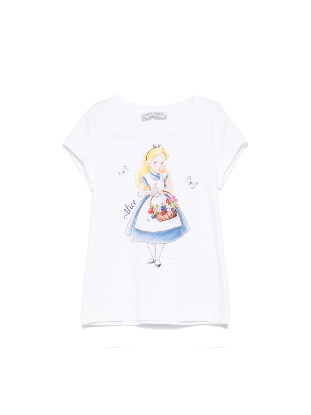 T-shirt per bambina Monnalisa bianco con stampa grafica x Disney 11E622 5202 0099 MONNALISA 