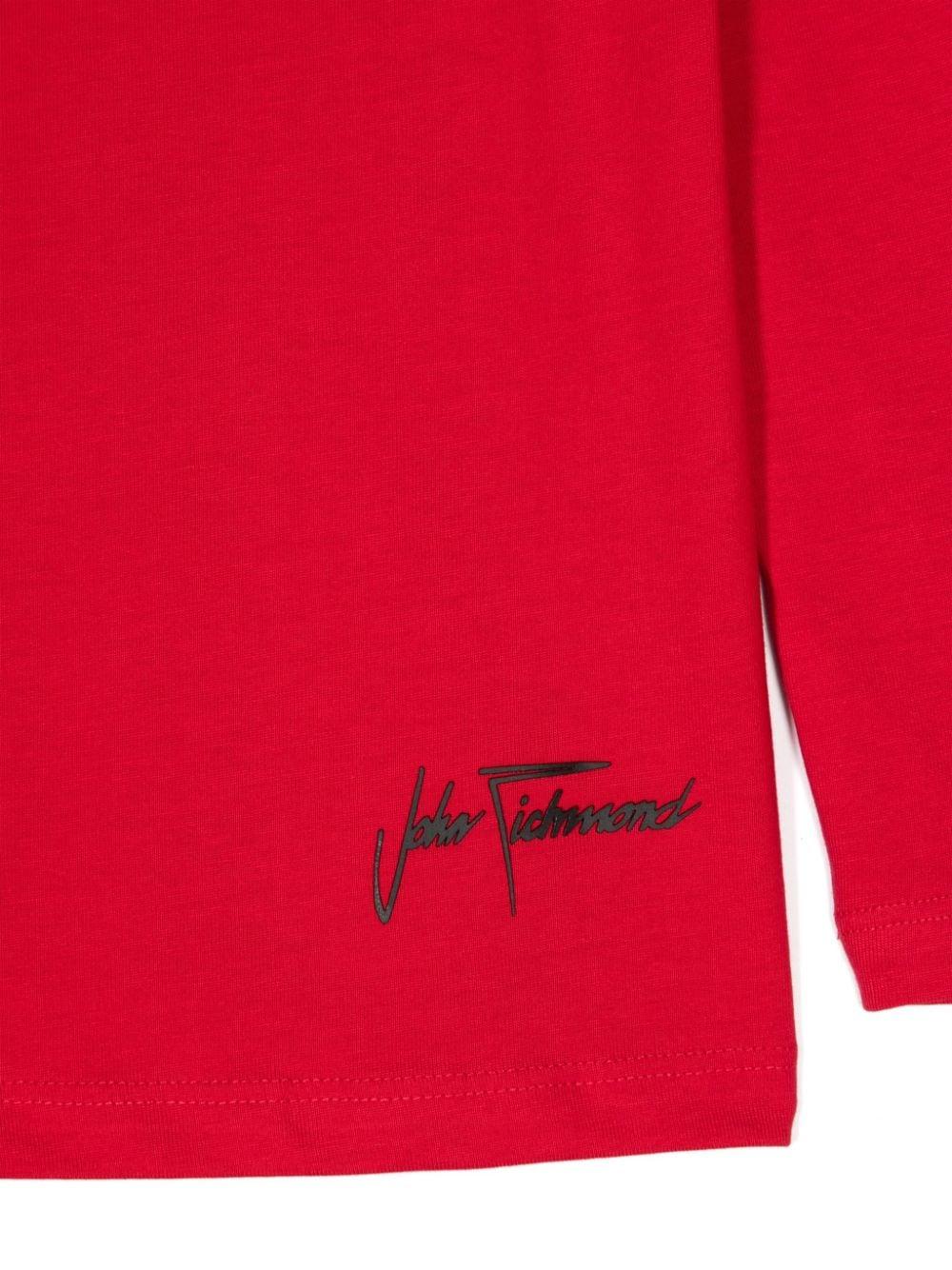 T-shirt con applicazione per bambino John Richmond Junior rosso con girocollo RBA24043TS RED JOHN RICHMOND JUNIOR 