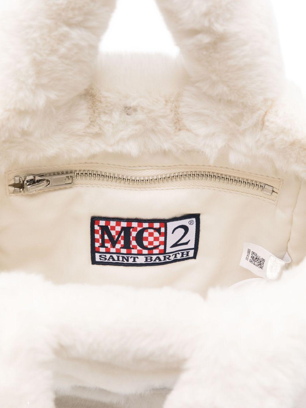 Borsa Vanity per bambina MC2 Saint Barth Kids bianca con effetto fur VAMI021 00301I MC2 ST. BARTH KIDS 