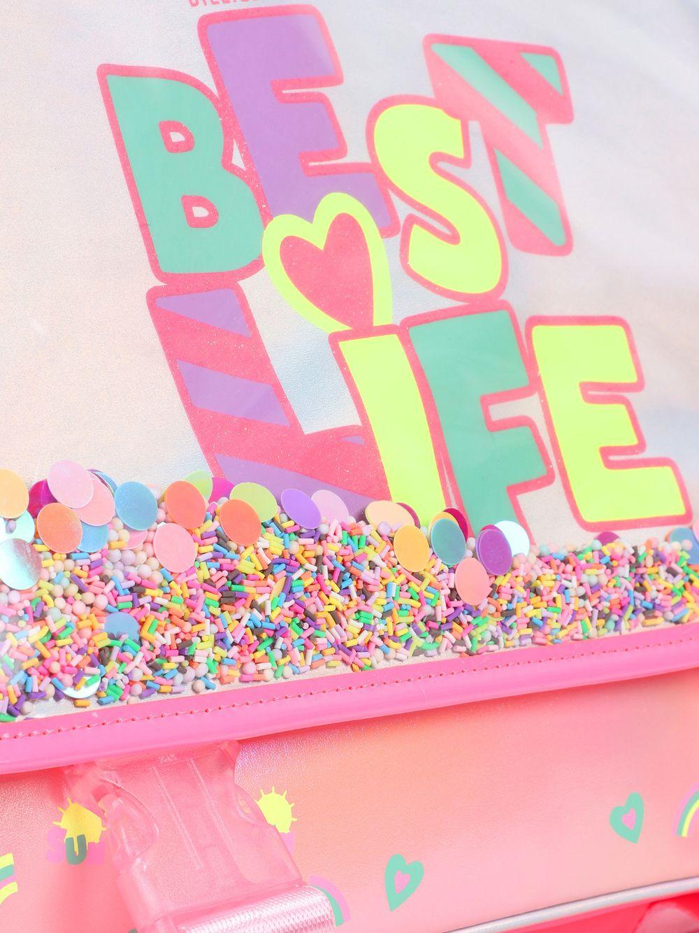 Zaino per bambina Billieblush rosa con dettaglio confetti U22051 Z41 BILLIEBLUSH 