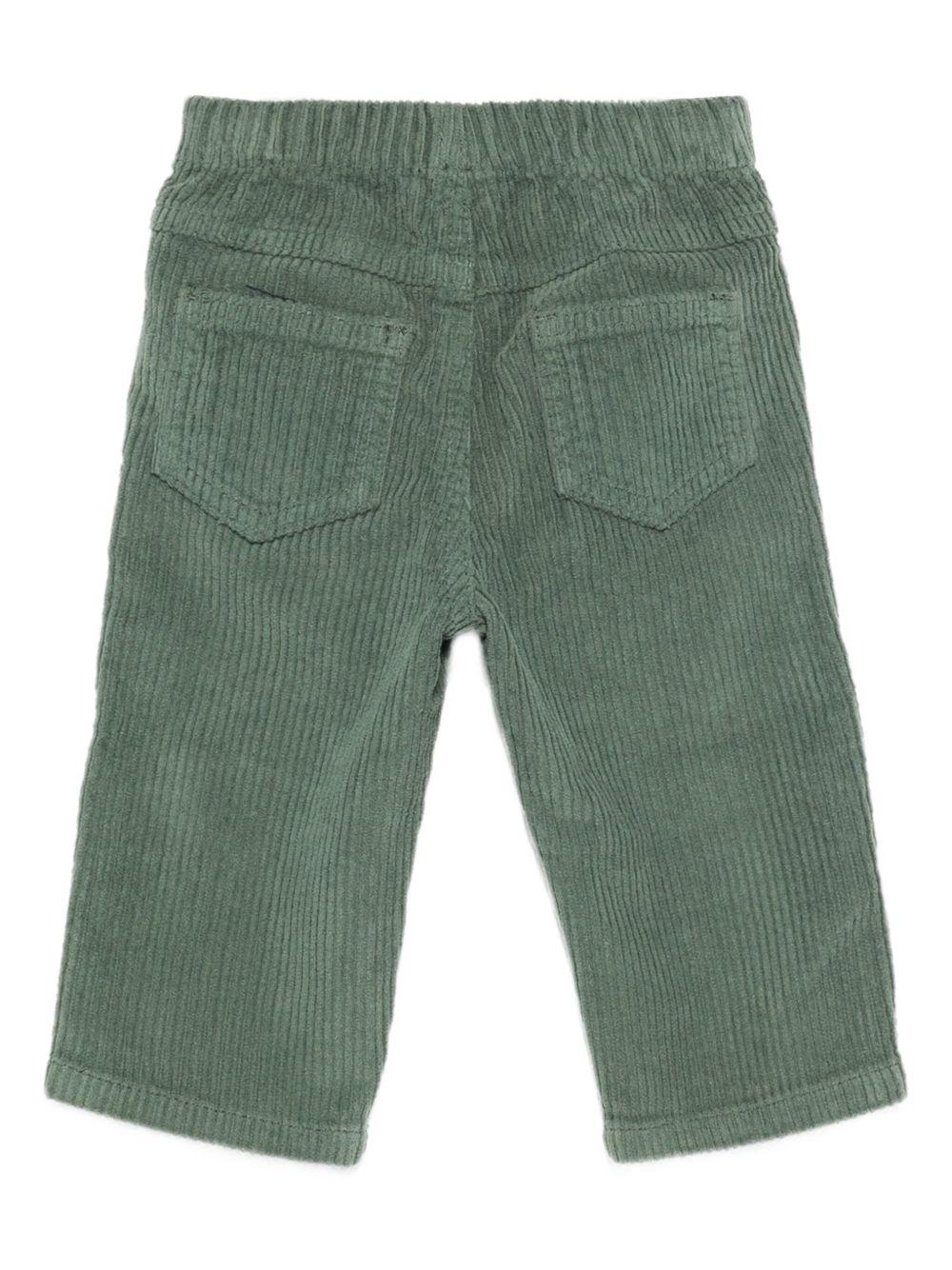 Pantaloni per neonato Il Gufo verdi con dettagli con bottoni A25GPL0021V6012 577 IL GUFO 