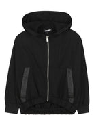 Felpa con cappuccio per bambina DKNY Kids nera con zip D62385 09B DKNY 