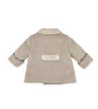 Cappotto a doppiopetto per neonata La Stupenderia beige con colletto classico 1TCGB13 H19 LA STUPENDERIA 