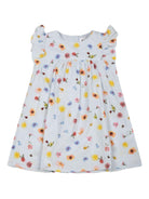 Abito con stampa a fiori per neonata Molo azzurro con dettagli con ruches 4S25E112 9280 MOLO 