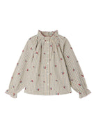 Blusa per bambina Bonpoint beige a quadri W05GBLW00016 310A BONPOINT 