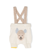 Salopette per neonati Gensami Kids bianco con intarsio PT02BALP BA GENSAMI 