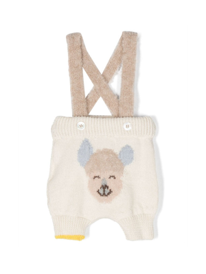 Salopette per neonati Gensami Kids bianco con intarsio