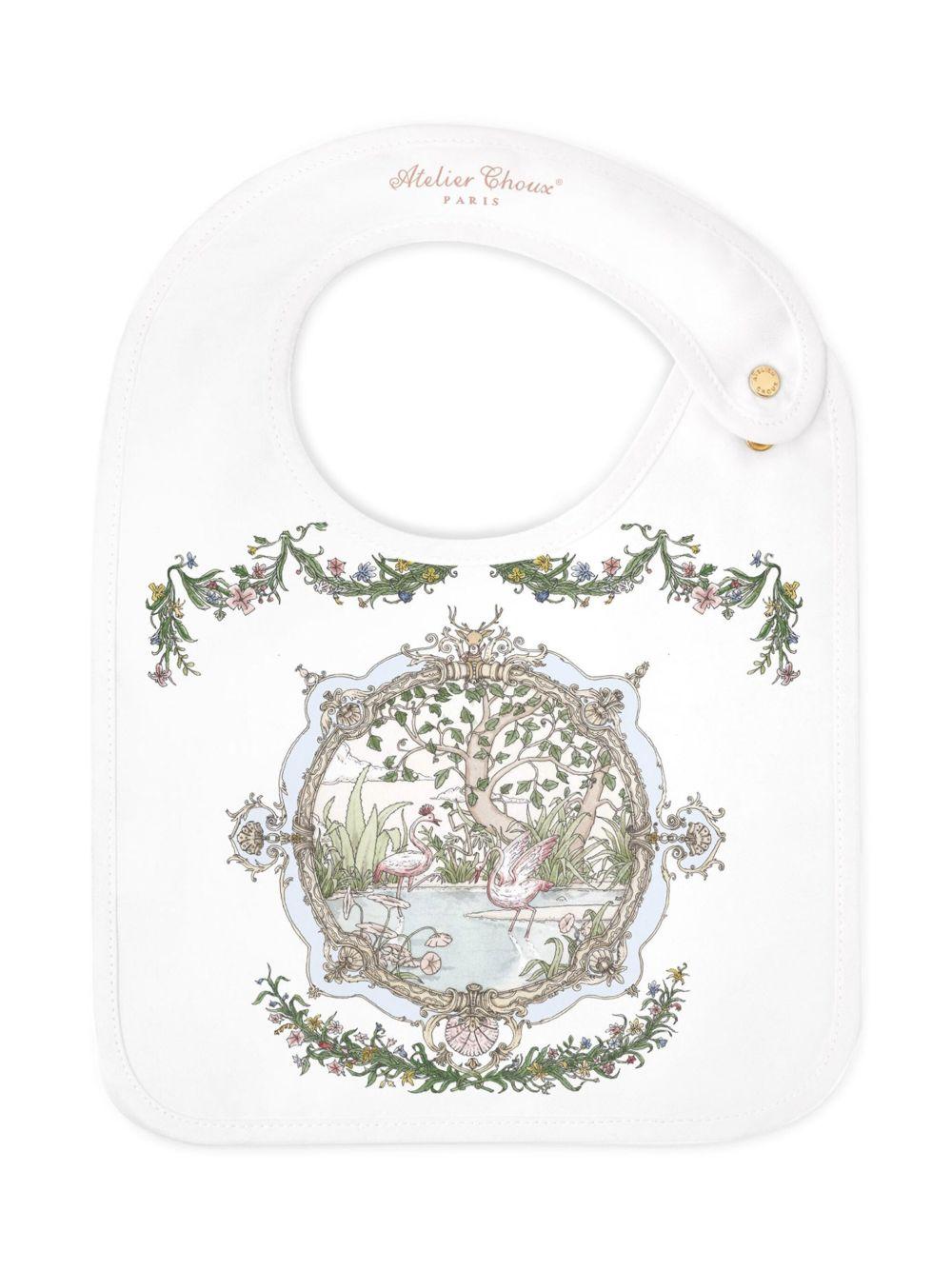 Bavaglino per neonati Atelier Choux bianco con stampa BI-CS-TAO R-U ATELIER CHOUX PARIS 