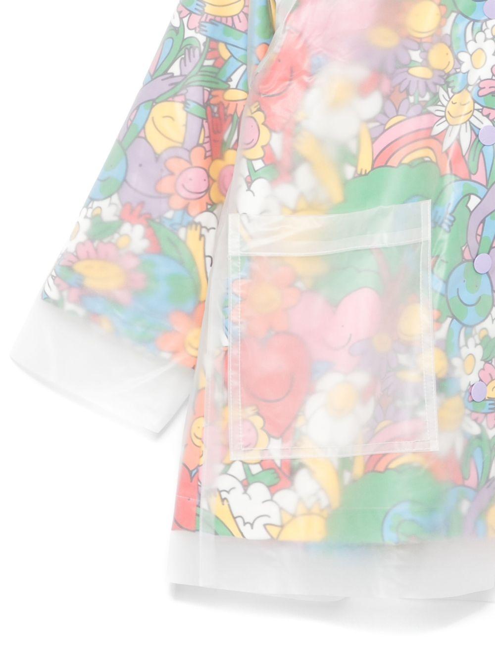 Impermeabile per bambina Stella McCartney Kids verde a fiori TX2A40 Z3057 999MC STELLA McCARTNEY KIDS 