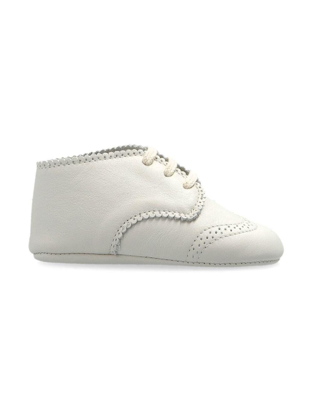Scarpe primi passi per neonato Bonpoint bianco con lacci S05PSOL00001 003 BONPOINT 