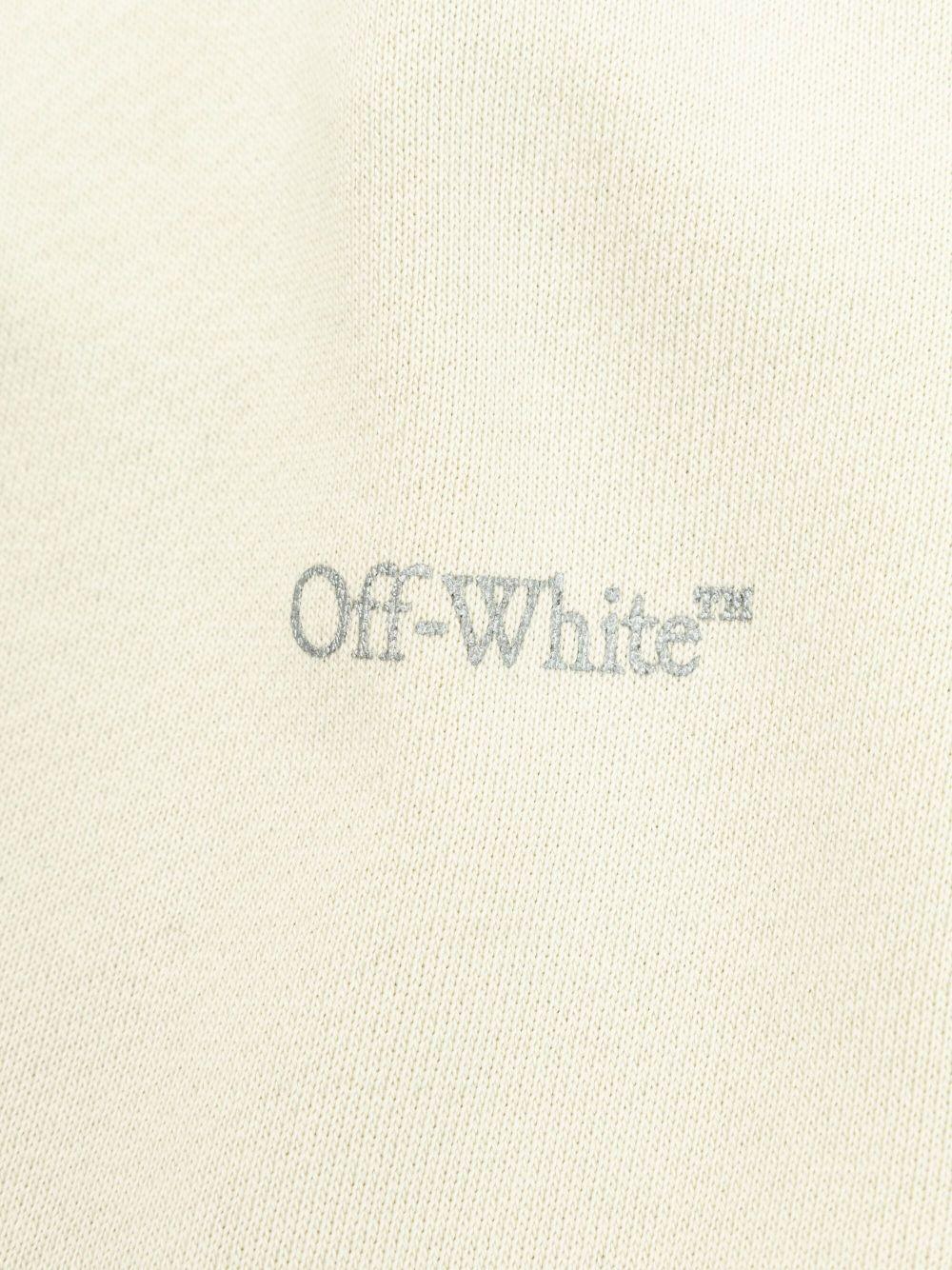 Gonna in cotone per bambina Off-White Kids bianco con spacco posteriore OGCK005S25FLE001 0572 OFF WHITE KIDS 