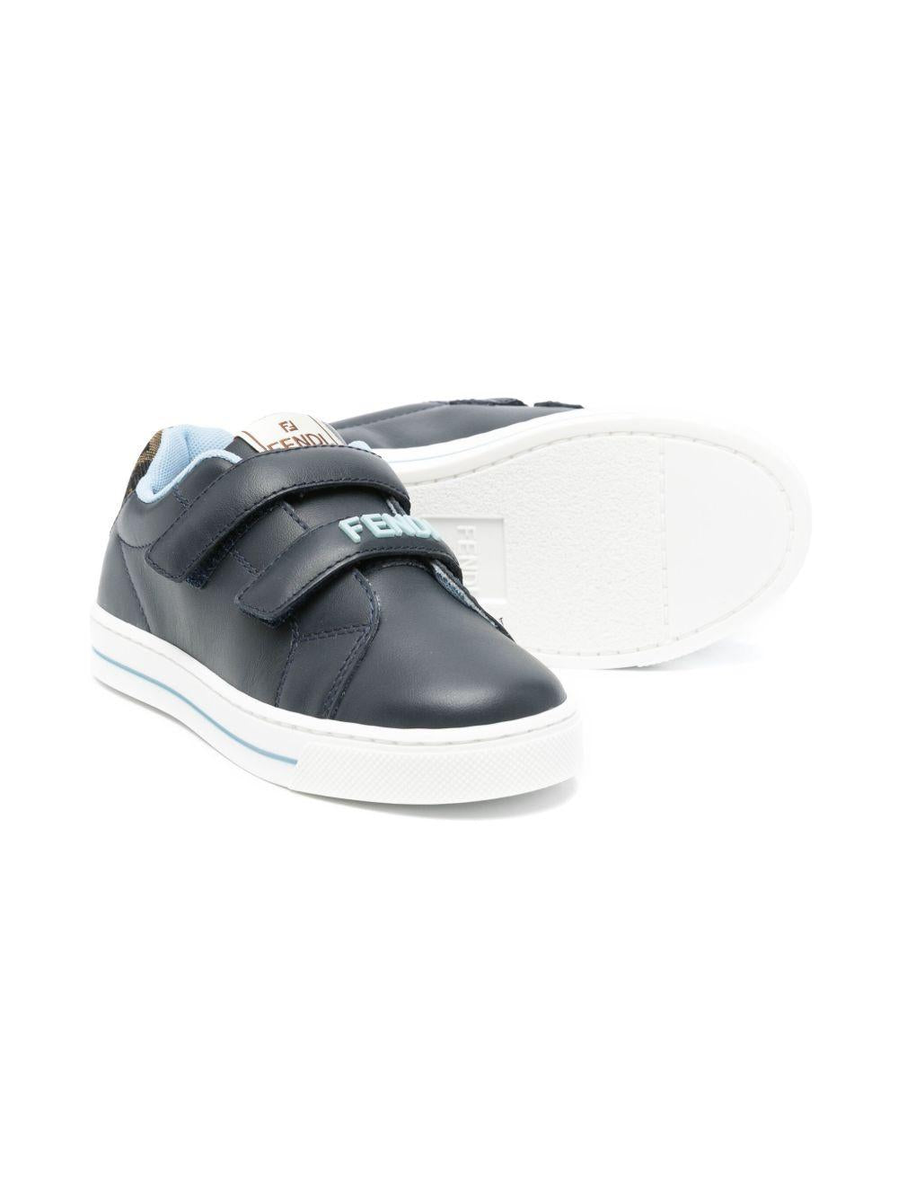 Sneakers per bambino Fendi Kids blu con chiusura con doppio strappo JMR507 AOTE F1R7N FENDI KIDS 