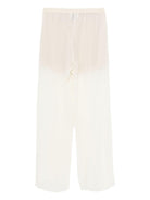 Pantaloni per donna ALYSI bianchi con vita alta plissettata 165107 A5011 LT ALYSI 