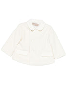Cappotto a doppiopetto per neonata La Stupenderia bianco con colletto classico 1TCGB13 H32 LA STUPENDERIA 