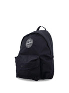 Zaino Compass per bambino Stone Island Junior nero con  tasca frontale con zip K2S169200002S0064 V0029 STONE ISLAND JUNIOR 