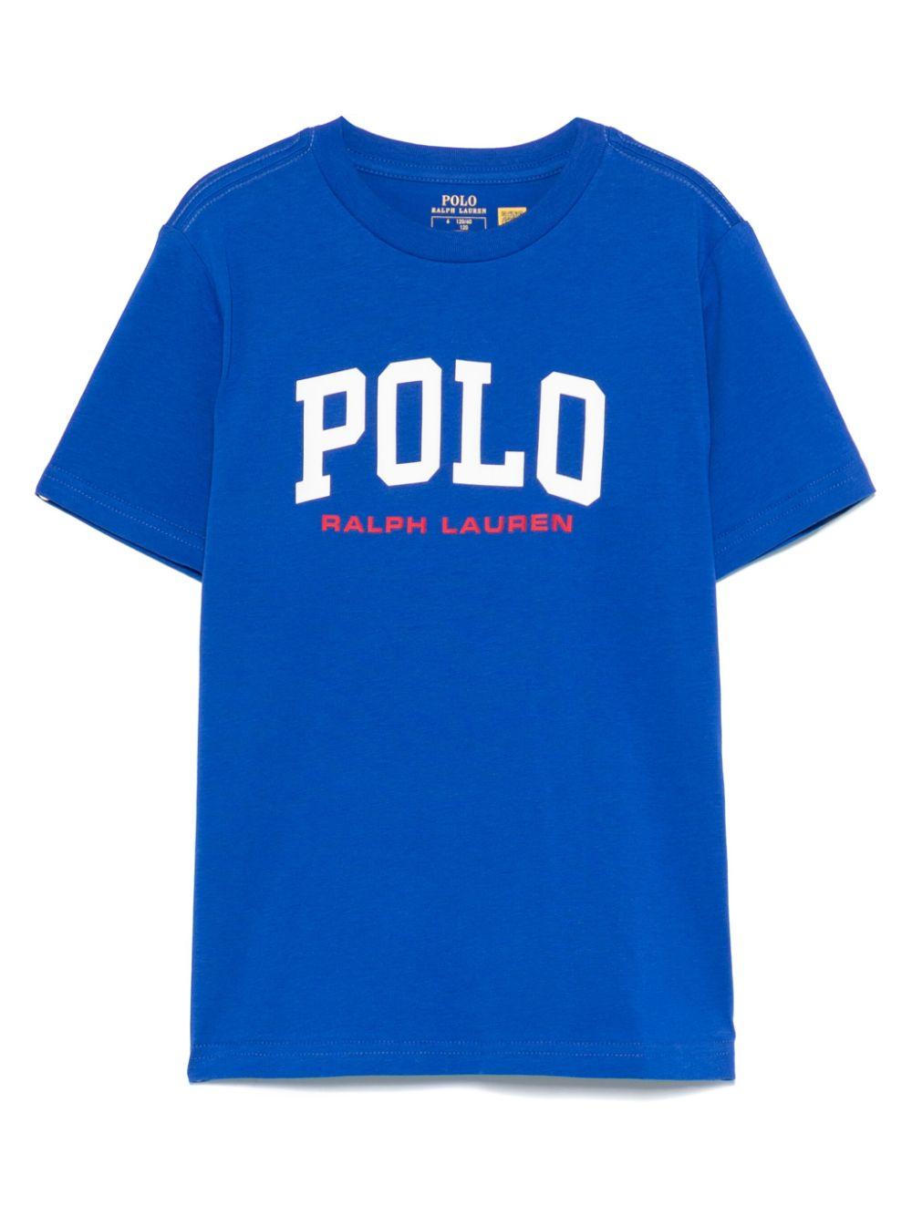 T-shirt per bambino Polo Ralph Lauren Kids blu con stampa logo 958159 001 Ralph Lauren kids 