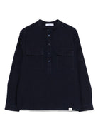 Camicia a maniche lunghe per bambino Paolo Pecora Kids blu con orlo dritto PP4041 BLU PAOLO PECORA KIDS 