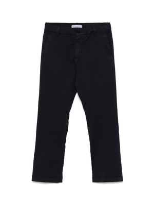 Paolo Pecora Kids blue straight-leg chinos for boys with two back welt pockets